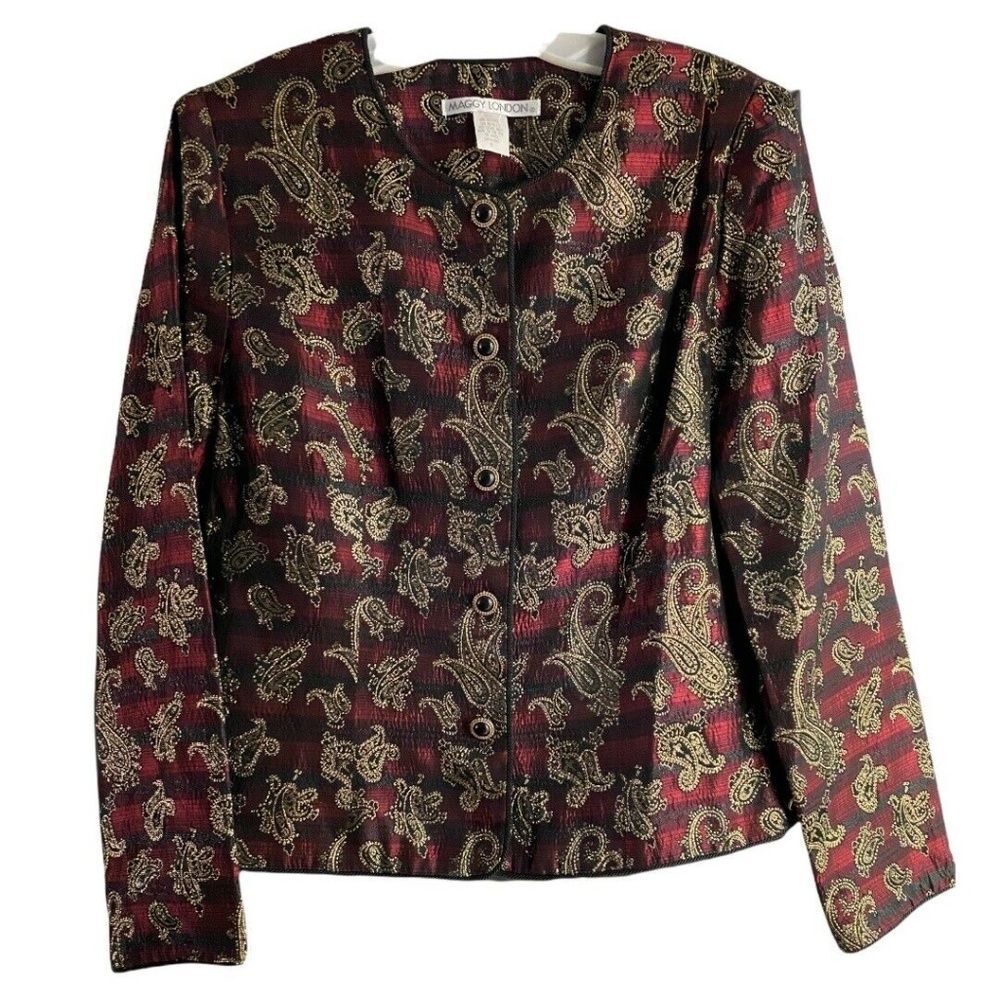 Maggy London Vintage Renaissance Blazer Jacket Sz 8